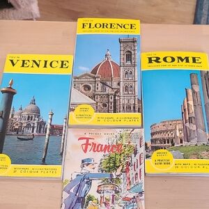 Colorful Travel Guide Set - Venice, Florence, Rome, France